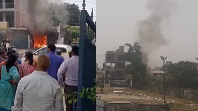 धर्मपुर के पास पीएनबी एटीएम में अचानक लगी आग, फायर ब्रिगेड की कड़ी मशक्कत के बाद पाया काबू