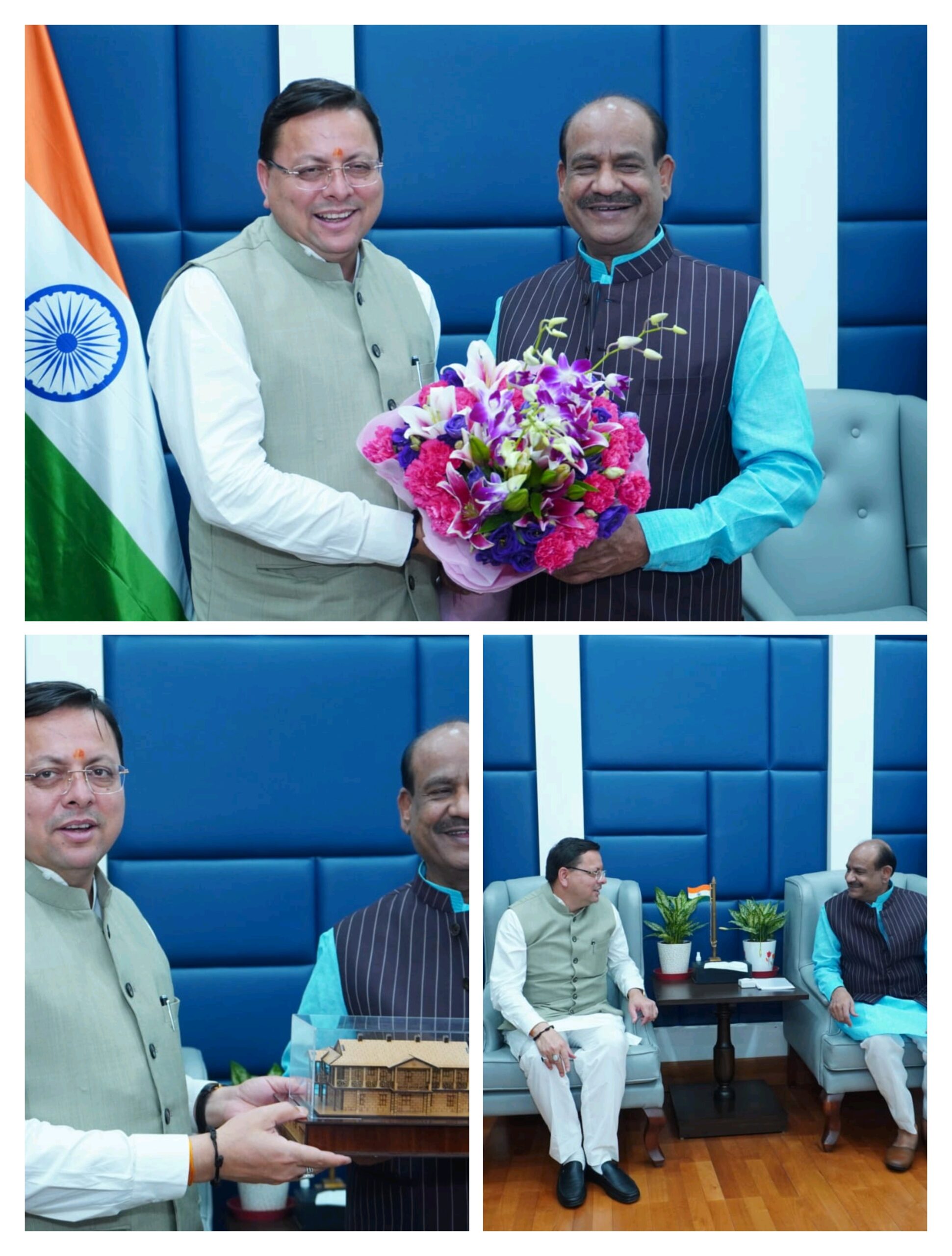 मुख्यमंत्री धामी ने लोकसभा अध्यक्ष ओम बिरला से की भेंट, दूसरे कार्यकाल की दी बधाई व शुभकामनाएँ
