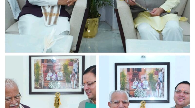 मुख्यमंत्री धामी ने केंद्रीय विद्युत मंत्री मनोहर लाल खट्टर से की शिष्टाचार भेंट, विद्युत आपूर्ति उत्तराखण्ड राज्य को स्थायी रूप से आवंटित किये जाने का किया अनुरोध 