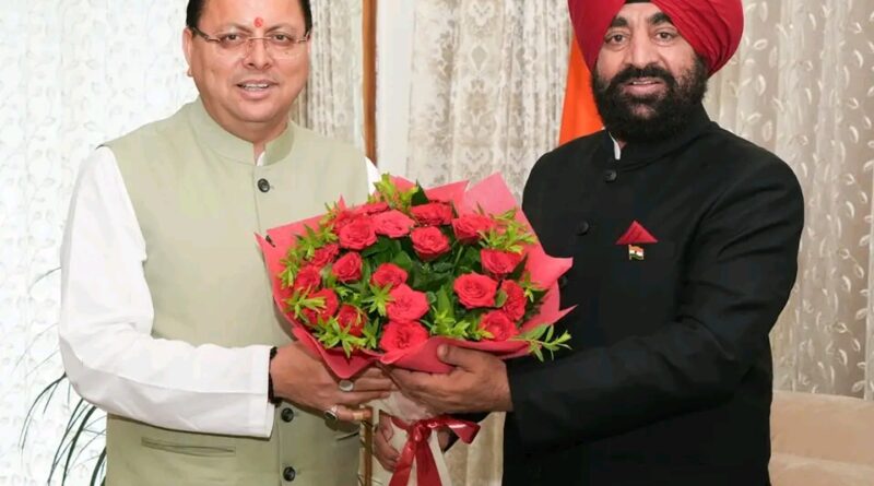 मुख्यमंत्री धामी ने राजभवन में राज्यपाल लेफ्टिनेंट जनरल गुरमित सिंह की से भेंट