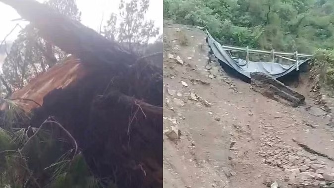 गैरसैंण में टूटा मकान, मलबे में दबने से महिला की मौत,मसूरी के पास भूस्खलन, सड़के बंद