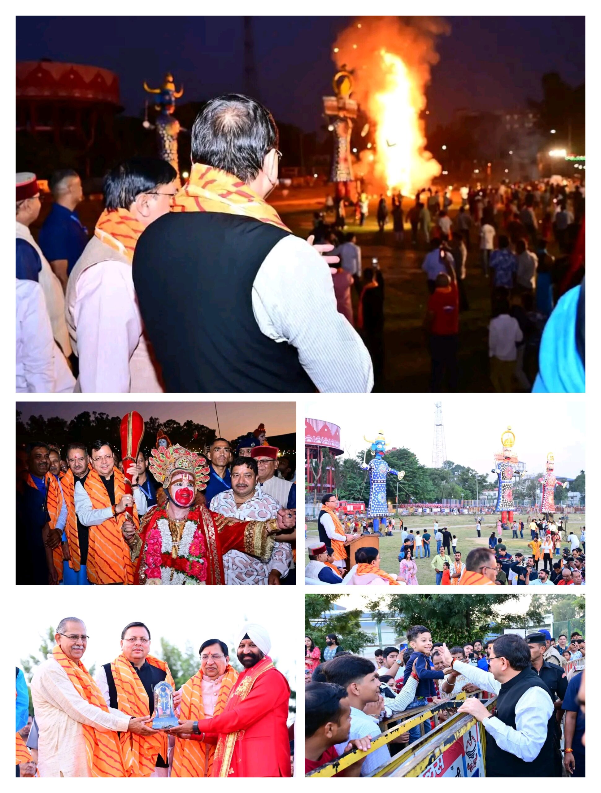 मुख्यमंत्री धामी ने परेड ग्राउंड में दशहरा मोहत्सव कार्यक्रम में किया प्रतिभाग, हजारों की संख्या में मौजूद लोगों का अभिनंदन कर दी दशहरे की शुभकामनाएं 