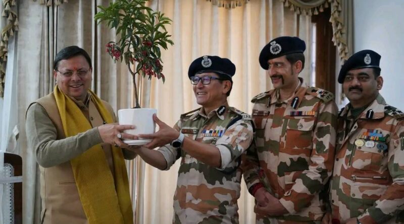 मुख्यमंत्री धामी से आईटीबीपी महानिरीक्षक, उप महानिरीक्षक एवं पीके श्रीवास्तव ने की मुलाकात
