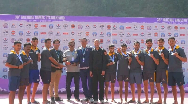 उत्तराखंड ने 38वें राष्ट्रीय खेल में पुरुषों की बीच हैंडबॉल स्पर्धा में जीता रजत पदक,इतनी पहुंची पदकों की संख्या